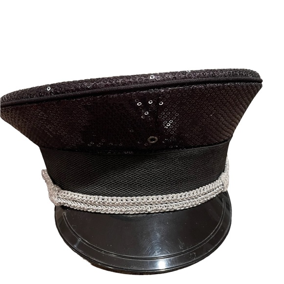 Accessories Blk Sequin Marching Band Costume Hat Cap Poshmark